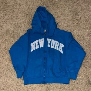 NYC New York Zip Hoodie Size Small